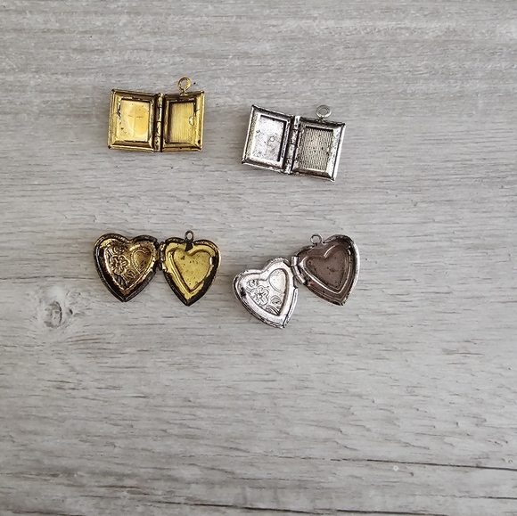 0022 Silver Toned and Gold Toned Locket Charms- 26 pieces - Picture 3 of 4